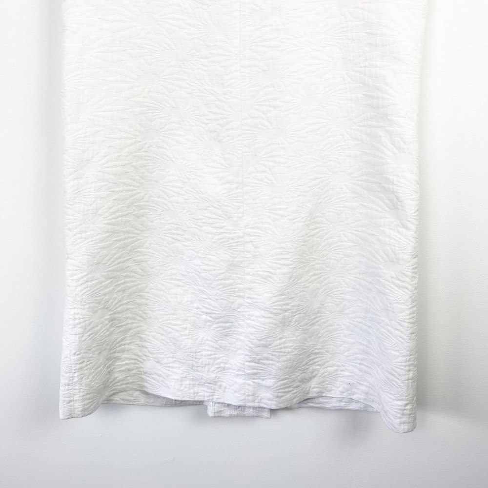 ETCETERA White Pleated Collared Dress Size 6 - Picture 6 of 9